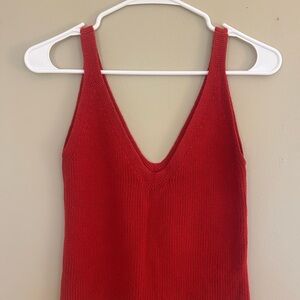 Brandy Melville Red Knit Sleeveless Top